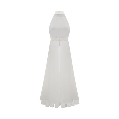 Aurohaya Juliette halterneck layered Maxi dress