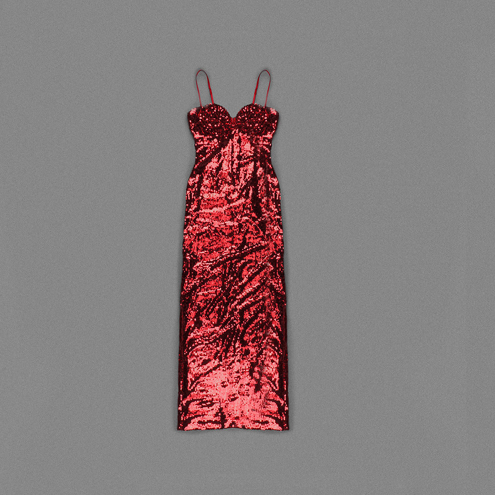 Aurohaya Bérangère Sequin Maxi Dress
