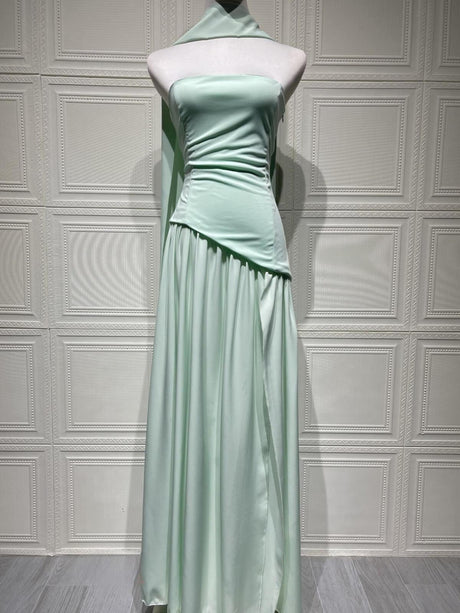 Aurohaya Solène Asymmetrical Maxi Gown