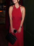 Halter Neck Strappy Sexy Backless Dress