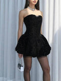Tube Top Slim Fit Bud Mini Dress