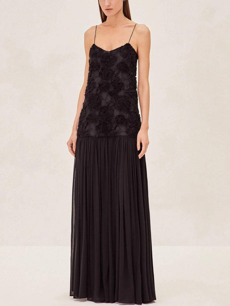 Aurohaya Three-dimensional Flower Splicing Sling Dress