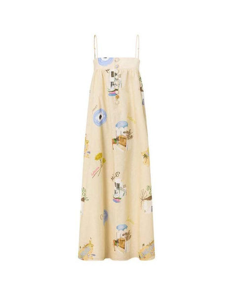 Aurohaya Sling Printed Maxi Dress