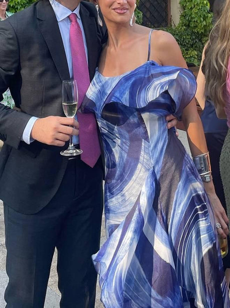 Aurohaya Unique Printed Sling Dress