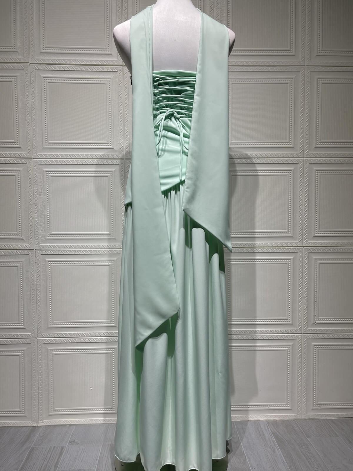 Aurohaya Solène Asymmetrical Maxi Gown
