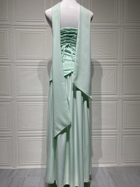 Aurohaya Solène Asymmetrical Maxi Gown