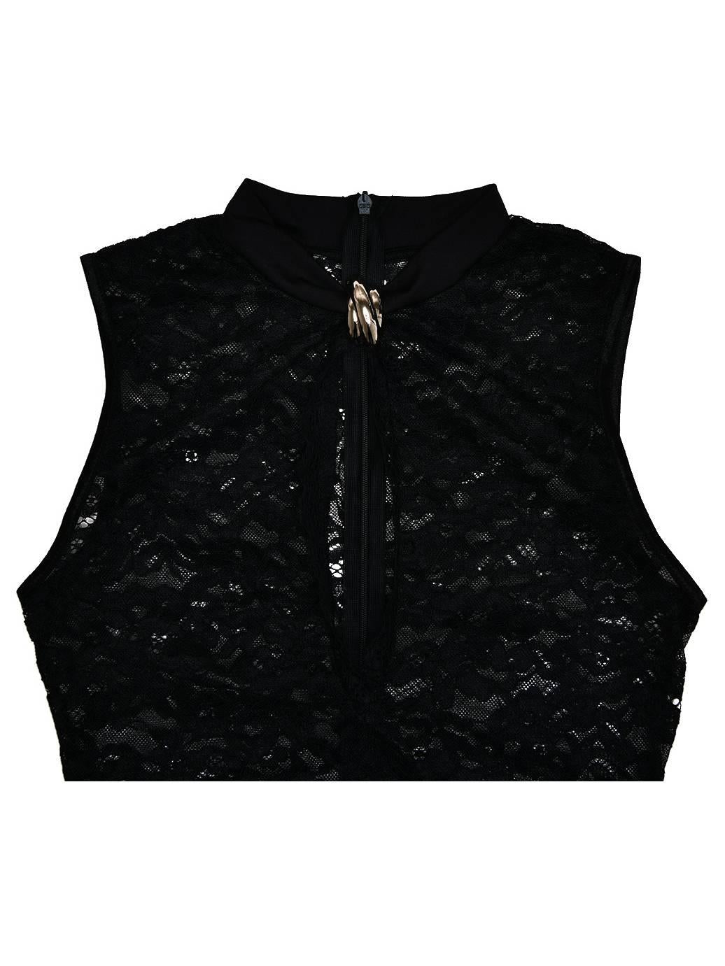 Aurohaya Lace Hollow High Slit Maxi Dress