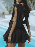 Waist Tie Mini Dress