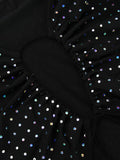Shimmering Hollow Long Sleeve Dress