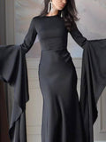 Ruffled Sleeve Design Maxi Dress