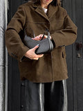 Vintage Suede Loose Blazer Jacket