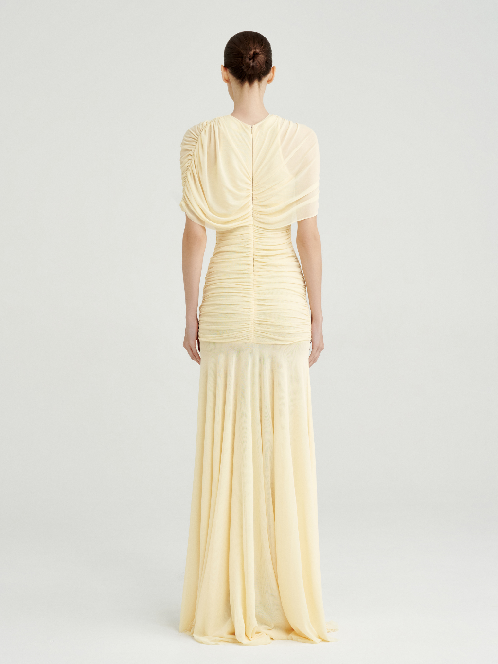 Aurohaya Mado One Shoulder Ruched Maxi Dress