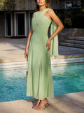 Elegant Flowy Tulle A-Line Midi Dress
