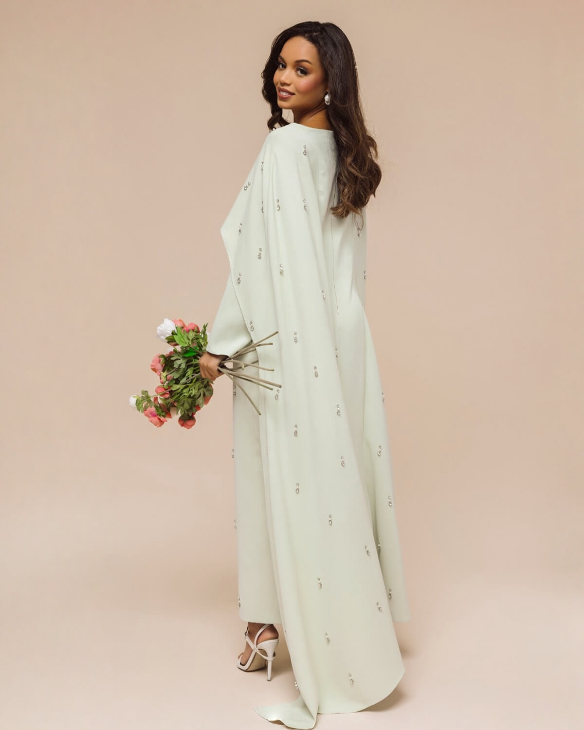 Aurohaya Modest Maxi Cape Dress