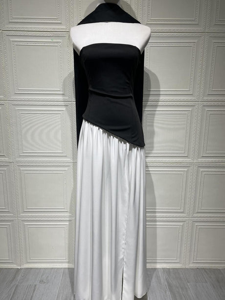 Aurohaya Solène Asymmetrical Maxi Gown