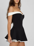 Elegant And Sexy One-shoulder Niche Mini Dress