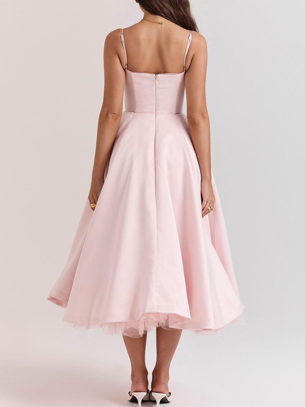 Aurohaya Sexy slim fit waist Midi Dresses