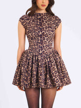 Elegant And Stylish Leopard Print Mini Dress