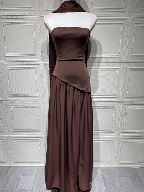 Aurohaya Solène Asymmetrical Maxi Gown