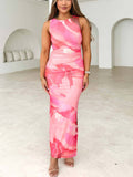 Printed Sleeveless Slim Fit Dress