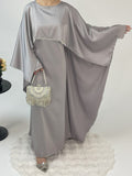 Satin Cape Elegant Abayas