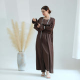 Luxury Satin Abaya 3-Piece Set