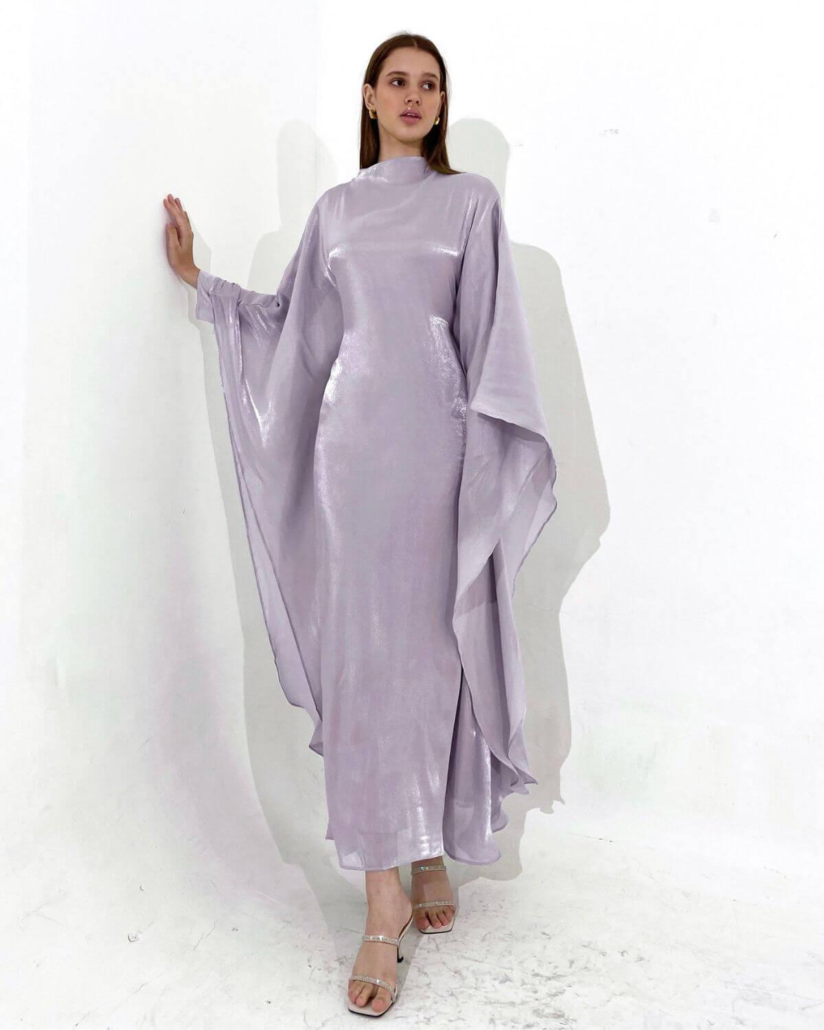 Aurohaya Chiffon Minimalist Butterfly Dress for Women