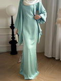 Satin Modest Dress 3-Piece Set