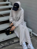 Solid color Full Length Hoodie with Pockets