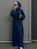 Solid color Full Length Hoodie with Pockets