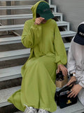 Solid color Full Length Hoodie with Pockets