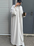 Solid color Full Length Hoodie with Pockets