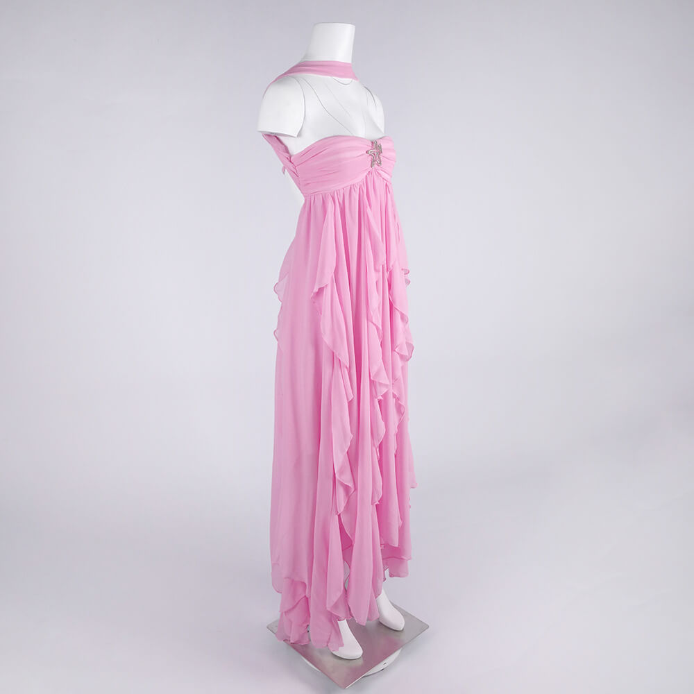 Aurohaya Chloé Strapless Ruffle Maxi Dress