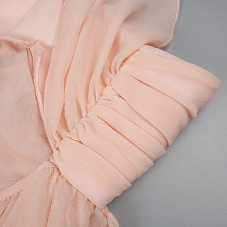 Aurohaya Chloé Strapless Ruffle Maxi Dress