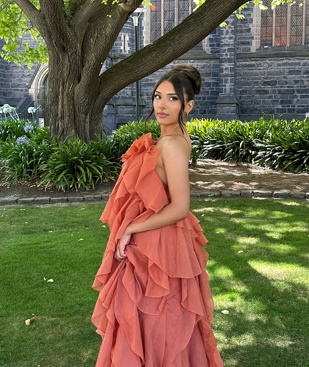 Aurohaya Romance Ruffle Tiered Maxi Dress