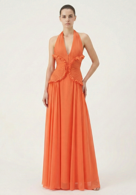 Aurohaya Énergie Halter Maxi Dress