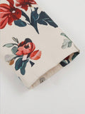 Aurohaya Floral Printed Blazer for Women V-Cut Long Sleeve Vintage Casual Polyester Jacket
