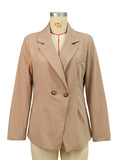 Aurohaya Women’s Office Blazer Loose Oversized Button & Pocket Jacket