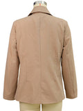 Aurohaya Women’s Office Blazer Loose Oversized Button & Pocket Jacket