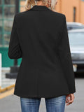 Aurohaya Belted Blazer with Pockets Women’s Mid-Length Elegant Casual Fashion Jacket