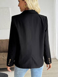 Aurohaya Women’s Blazer with Buttons and Pockets ong Sleeve Single-Breasted Lapel Casual Work Jacket