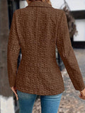 Aurohaya Women’s Double Breasted Jacquard Blazer Long Sleeve Casual Office Jacket