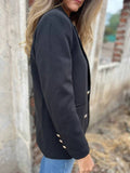 Aurohaya Women's Casual Elegant Double-Breasted Slim Office Work Suit Jacket