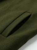 Aurohaya Vintage Wool Coat for Women, Single Breasted, High Collar, Long Sleeves Casual & Fashionable Winter Outerwear