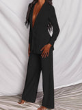 Aurohaya Women's Two-Piece Office Blazer and Pants Set