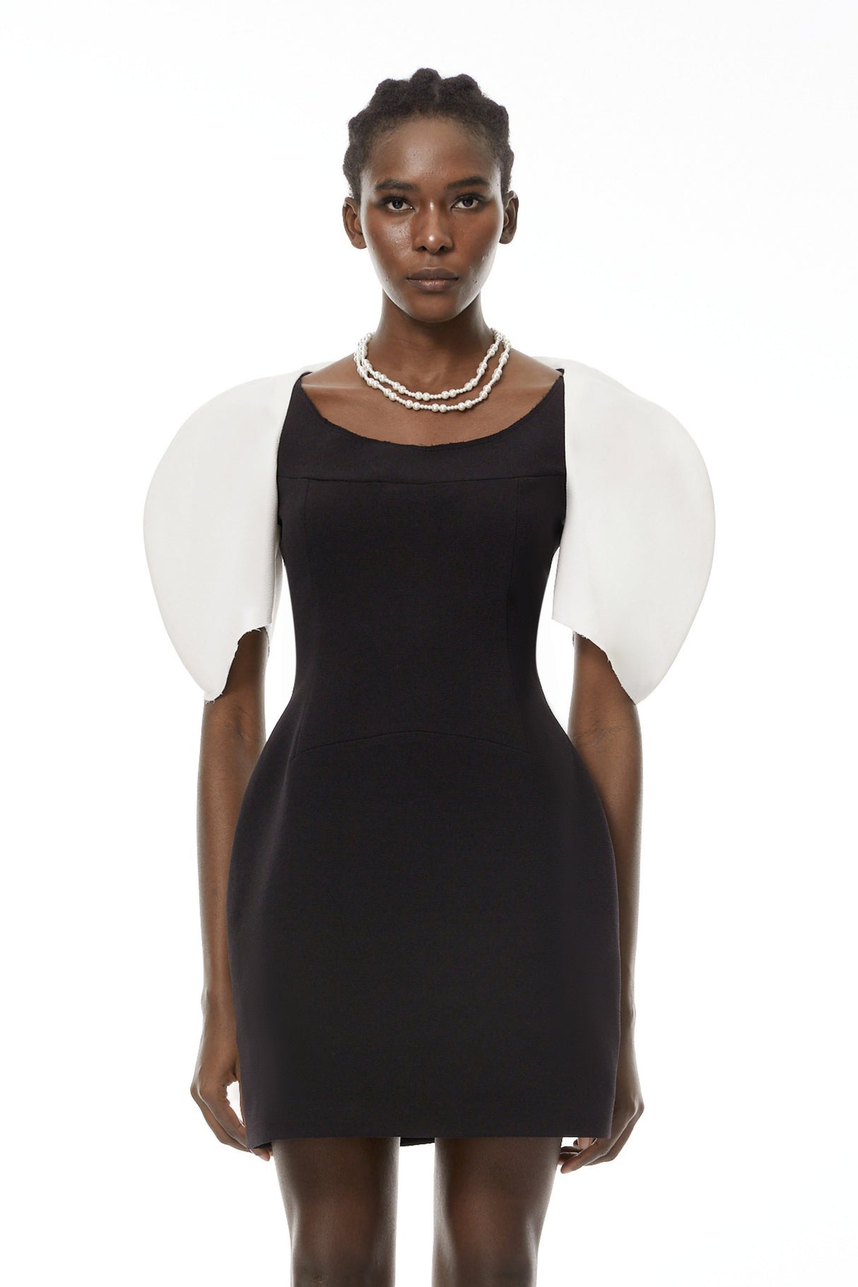 Aurohaya Catalina Black Color Blocked Mini Dress
