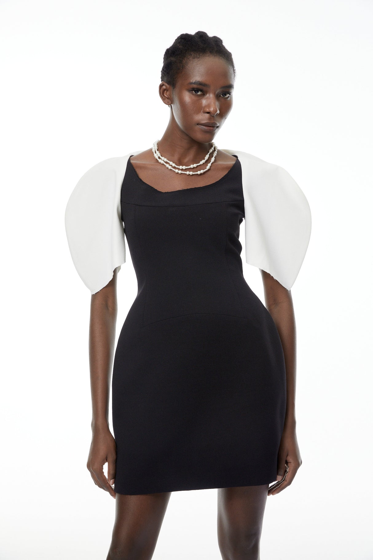 Aurohaya Catalina Black Color Blocked Mini Dress