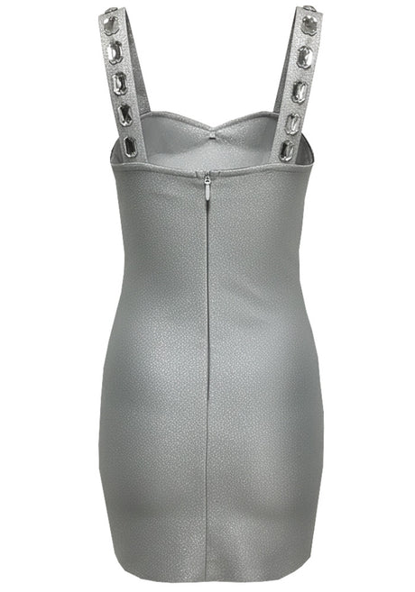 Crystal Sparkly Dress Silver