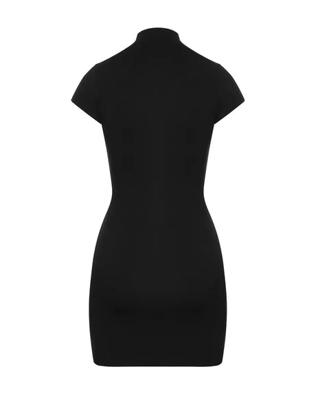 Aurohaya Nyx Zip-Front Bodycon Mini Dress