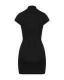 Nyx Zip-Front Bodycon Mini Dress